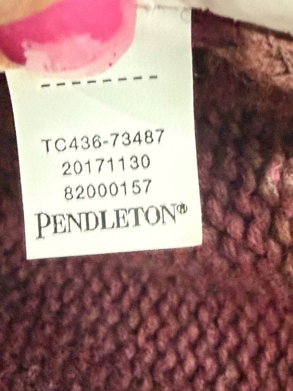 PENDLETON Cardigan Women's Size XL Graphic SweaterCoat Maroon Aztec Wool Cotton - Picture 6 of 13
